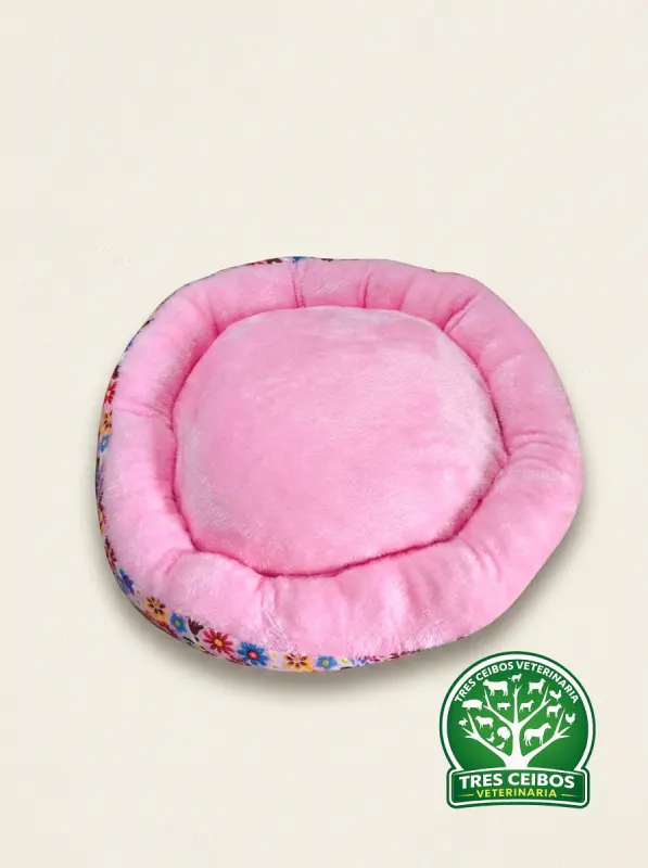 Cama redonda acolchada para mascotas
