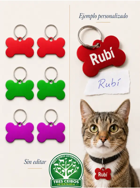 Placa Identificadora Personalizada para Mascotas